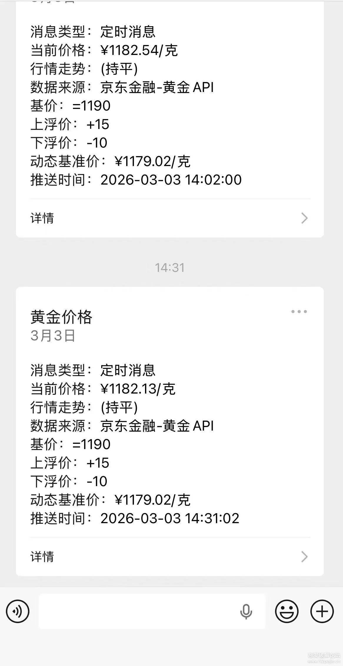 喜讯：黄金价格消息推送 修改成 黄金价格监控系统，他来啦！！！